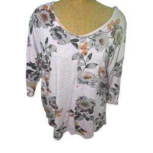 Cleo Floral Print Women's Top Size XL